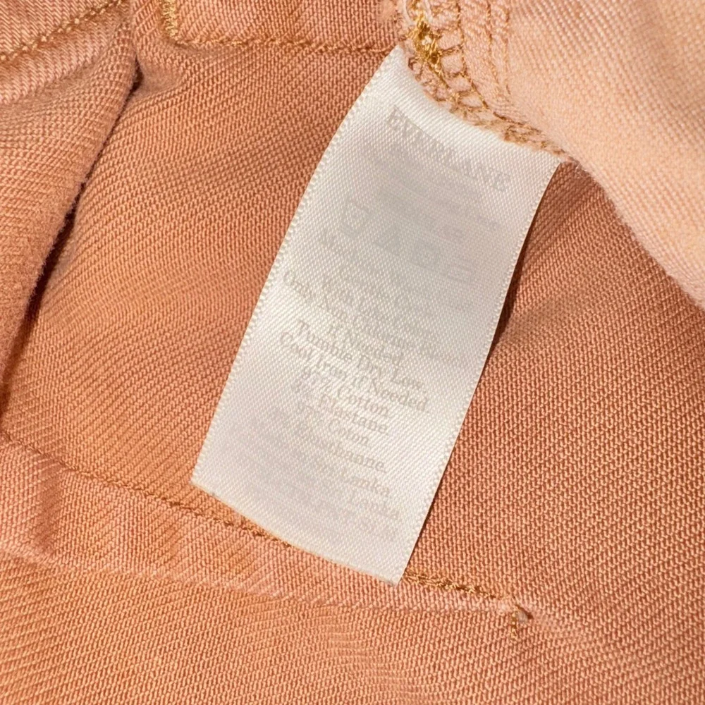 Everlane Womens Straight Leg Crop Chino Pants Terracotta Orange High Rise Size 6
